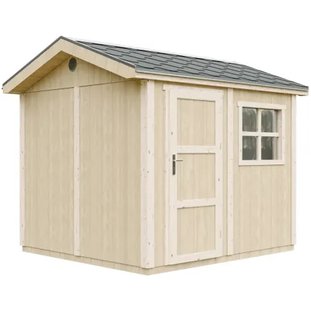 Casetta da Giardino in Legno Grigio Scuro 236x250 cm 6 m2 Pavimento