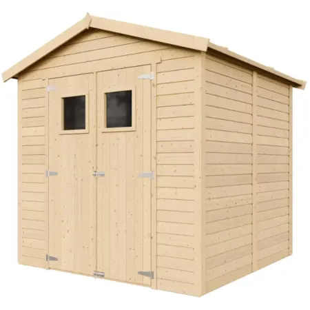 Casetta da Giardino in Legno 2x2m 4 m2 con Doppia Porta Vetrata