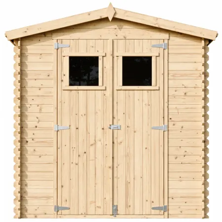 Casetta da Giardino 2x2 in Legno 19 mm Doppia Porta Deposito Attrezzi