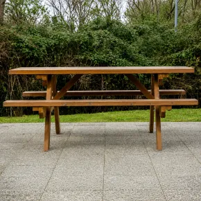 Tavolo da Pic Nic Tavolino Legno con Panche Picnic da Giardino Campeggio Esterno | BricoShop24 2