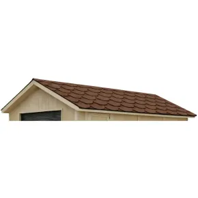 Tegole Bituminose Beaver Marrone Copertura Tetto Casetta 4x3 Giardino 2