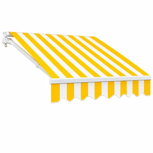 Tenda da Sole Bracci Retrattili 295x200 cm Motore Telecomando Righe Giallo