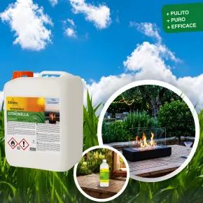 8 Taniche 5L Bioetanolo con Citronella per Biocamini da Esterno 2