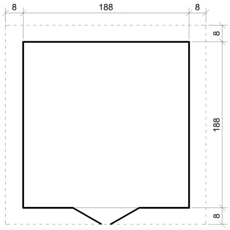 Casetta da Giardino in Legno 2x2 19 mm con Pavimento Doppia Porta