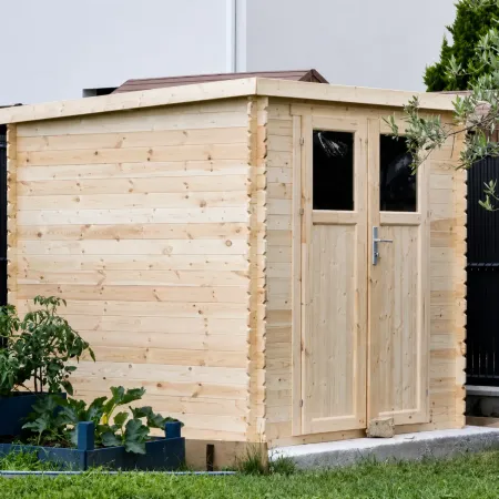 Casetta da Giardino in Legno 2x2 19 mm Pavimento Porta con Serratura