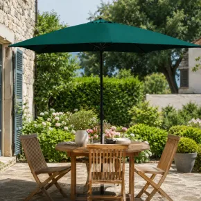 Ombrellone Rettangolare 2x3 Palo Centrale Antivento Telo Verde da Giardino Aria | BricoShop24 2