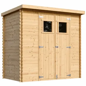 Casetta da Giardino in Legno 235x130 cm Porte Finestrate 19 mm