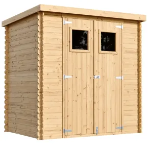 Casetta da Giardino 200x130 Legno 19 mm Doppia Porta Finestrata 2 m2