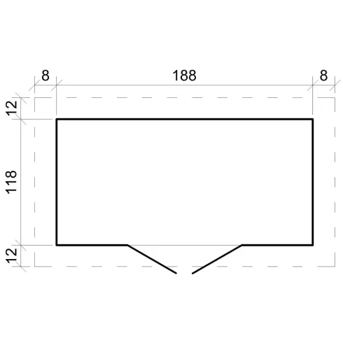 Casetta da Giardino 200x130 Legno 19 mm Doppia Porta Pavimento 2 m2