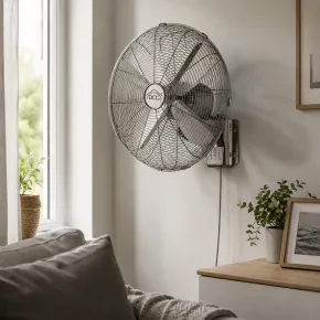 Ventilatore a Parete 60W 4 Pale Acciaio DCG 3 Velocità Telecomando 2