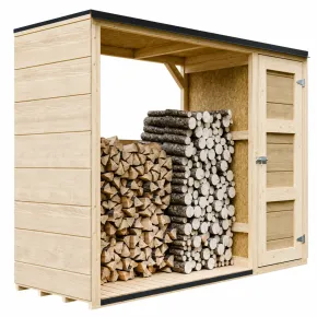 Legnaia da Esterno 217x75x159 cm Legno 10 mm Pavimento Impregnato 2