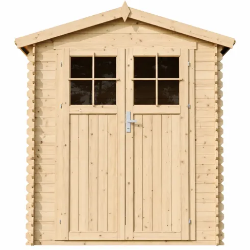 Casetta da Giardino in Legno 180x180 Pavimento Porta con Serratura
