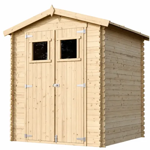 Casetta da Giardino 180x180 Legno 19mm Pavimento Porta con Finestra