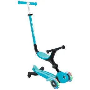 Monopattino Evolutivo 3 in 1 Celeste con Luci LED Sterzo Parentale 360 2