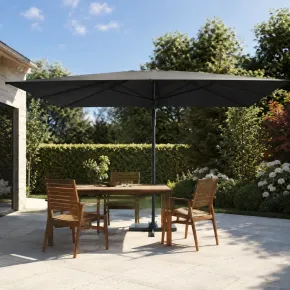 Ombrellone per Giardino Decentrato 3x4 Grigio Base Girevole Antivento 2