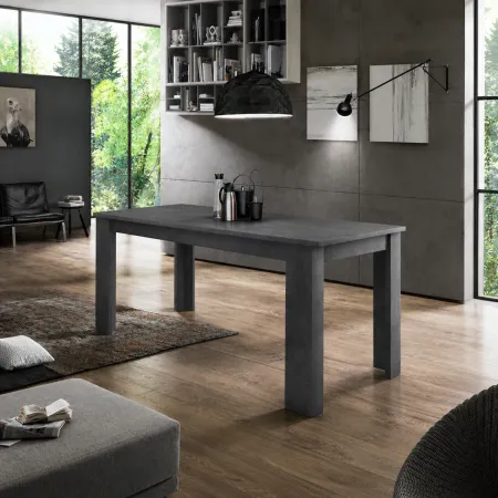 Tavolo Allungabile 140-190 cm Legno Bianco Lucido Moderno da Salotto