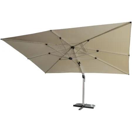 Ombrellone da Giardino Palo Laterale 3x4 m in Alluminio Beige Girevole