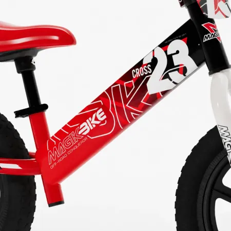 Bicicletta Bambini 2-3 Anni Rosso Senza Pedali Balance Bike Extreme Cross