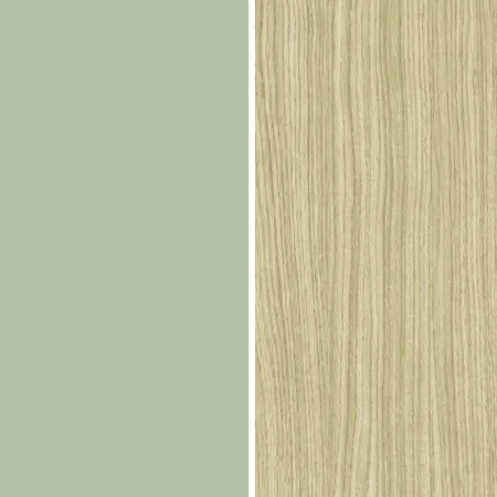 Vetrina Mobile 3 Ante Verde Salvia Rovere Moderna 5 Ripiani Soggiorno