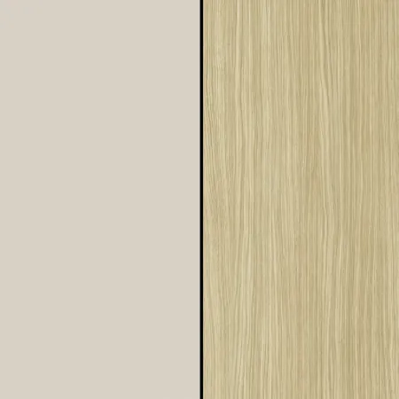Parete Soggiorno Attrezzata Porta TV Vetrina Libreria Beige Rovere