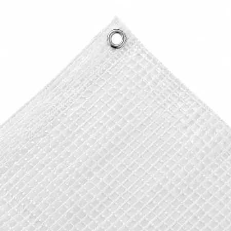 Telo 4x4 m Occhiellato Impermeabile PE Bianco Copertura Lavabile