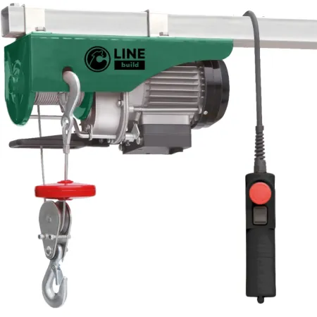Paranco Elettrico 450W Portata 100/200kg a Fune Sollevamento 12m
