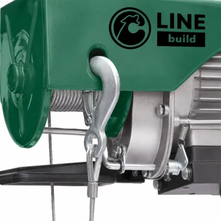 Paranco Elettrico 500W Portata 125/250kg a Fune Sollevamento 18m