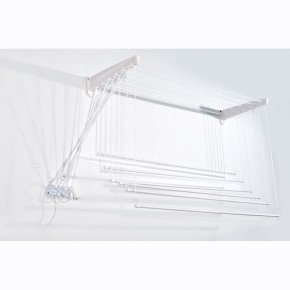 Stendibiancheria 100cm Parete a Muro Saliscendi Estensibile Stendino Stendipanni