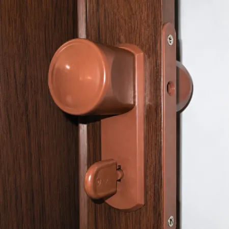 Porta a Soffietto Noce Venato Riducibile con Serratura a Chiave 84x215 cm