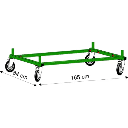 Trabattello Acciaio Zincato Ponteggio Piano con Botola Lavoro h 457cm