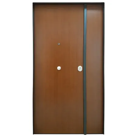 Porta Blinda 2 Ante da Interno Configurabile Classe 3-4 Noce e Bianco