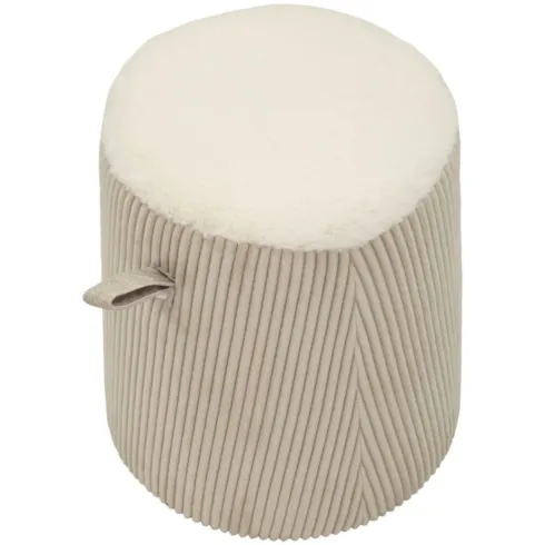 Pouf Moderno Cono Bianco Imbottito 41x41x45 cm Salone Camera