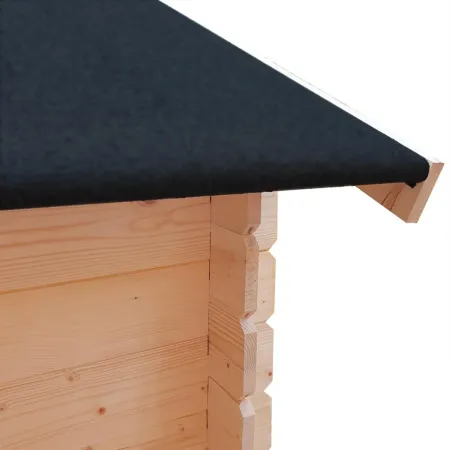 Casetta in Legno con Pavimento 3x3 m Block House Doopia Porta Finestra