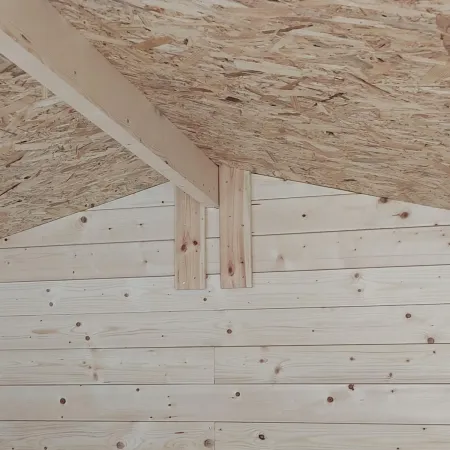 Casetta in Legno da Giardino Block House 2x2 m Doppia Porta Finestrata