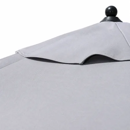 Ombrellone Rettangolare 2x3 mt Grigio Antivento da Tavolo Giardino Palo Centrale