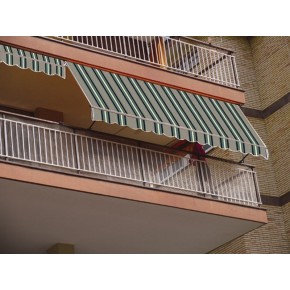 Tenda da Sole a Caduta Verde 200x250 con Bracci Balcone Rullo Soffitto Parasole