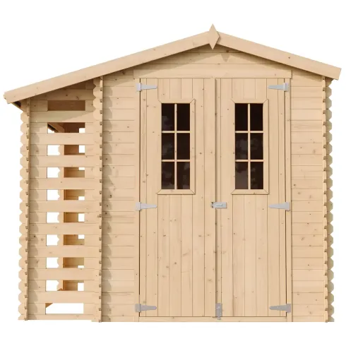 Casetta da Giardino con Legnaia in Legno 19 mm 256x200 cm Pavimento