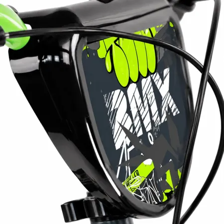 Bicicletta BMX per Bambini 14" Verde con Rotelle Removibili Borraccia