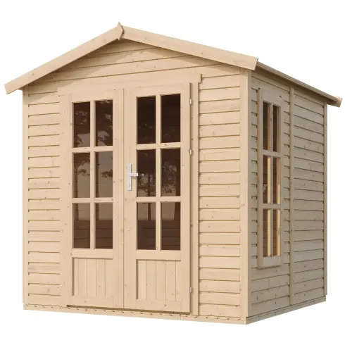 Casetta da Giardino in Legno 2x2 m 4 m2 con Pavimento Tegole Marrone