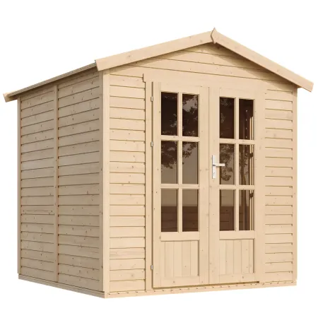 Casetta da Giardino in Legno 2x2 m 4 m2 con Pavimento e Tegole Grigio