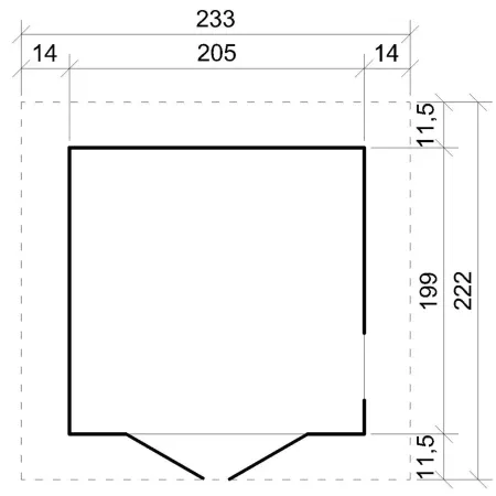 Casetta da Giardino in Legno 2x2 m 4 m2 con Pavimento e Tegole Nero