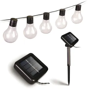 Filo Luci per Gazebo Pergole Energia Solare 40 LED 12W Luce Calda 10m
