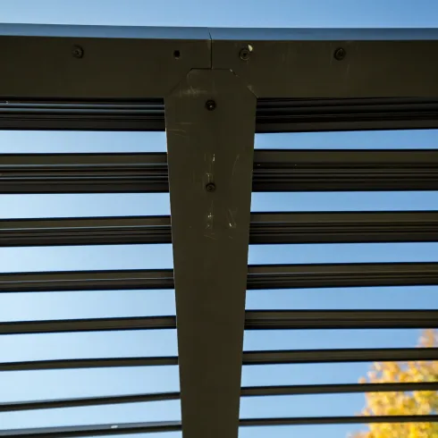 Pergola Bioclimatica con 4 Pannelli Frangivista 360x300 cm Alluminio