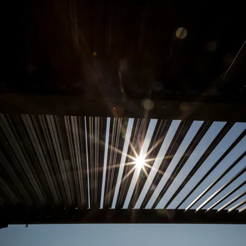 Pergola Bioclimatica Doppia 360x600 Frangivista con Lamelle Orientabili