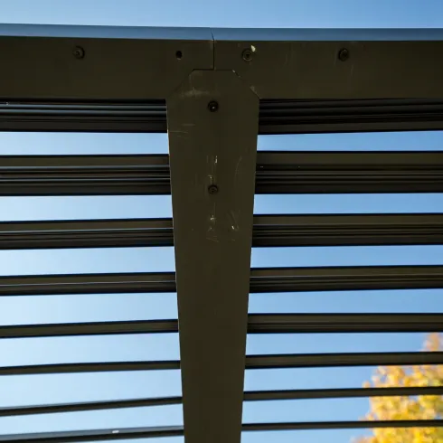 Pergola Bioclimatica Doppia 360x600 Lamelle Orientabili Tenda Laterale
