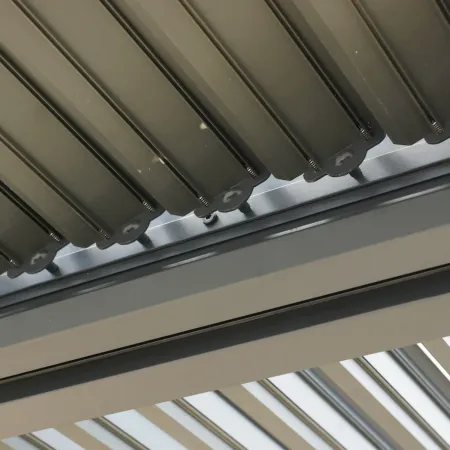 Pergola Bioclimatica Doppia 360x600 in Alluminio con 2 Tende Laterali