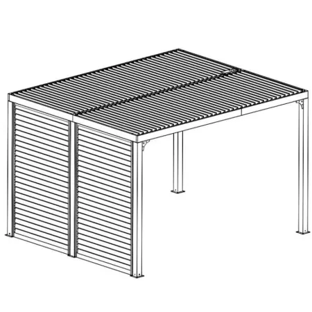 Veneziane in Alluminio 2 Pannelli per Pergola Bioclimatica Lato 3 m