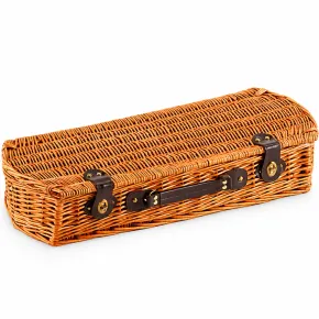 Cesto Barbecue con Set 5 Utensili Valigetta in Vimini per Picnic 2