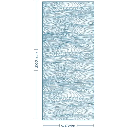 Pannello per Porta Blindata Alluminio Bianco Effetto Onde 90x210 cm