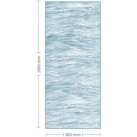 Pannello per Porta Blindata Alluminio Bianco Effetto Onde 90x210 cm
